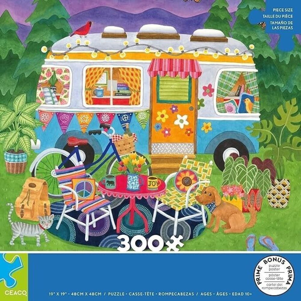 Unopened Ceaco Happy Camper 300 Oversized Pieces Jigsaw Puzzle